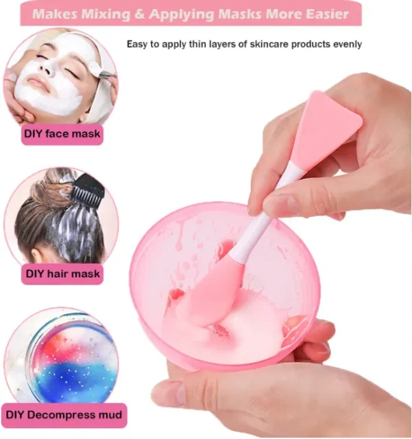 Double Ended Silicone Face Mask Brush, Facial Cleansing Brush, Premium Soft Facial Masks Other Skin Care Applicator Tool for Cream, Body Lotion, Moisturizer - Image 3