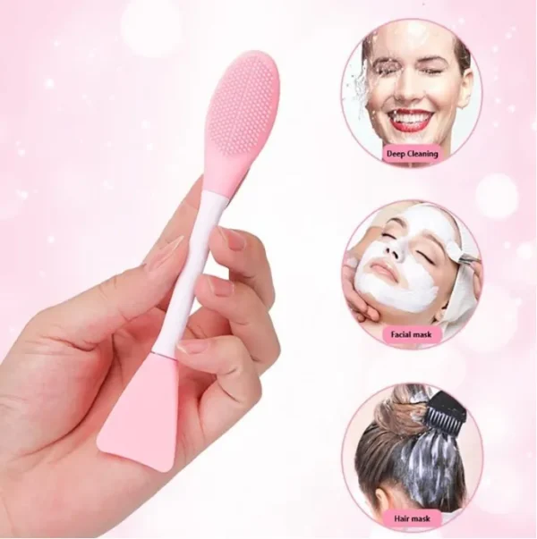 Double Ended Silicone Face Mask Brush, Facial Cleansing Brush, Premium Soft Facial Masks Other Skin Care Applicator Tool for Cream, Body Lotion, Moisturizer - Image 2