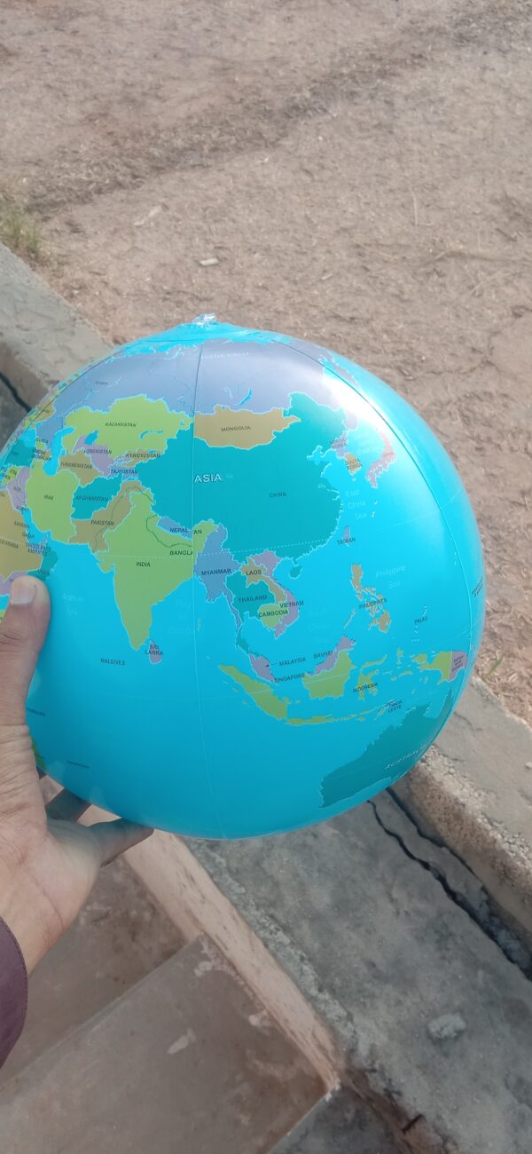 38Cm Inflatable Globe World Earth Ocean Map Ball Geography Learning Beach Ball - Image 2