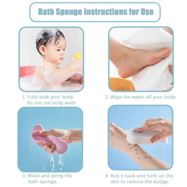 Soft Sponge Body Scrubber Bath Exfoliating Scrub Sponge Shower Brush Body Skin Remover cleaning body - Image 6