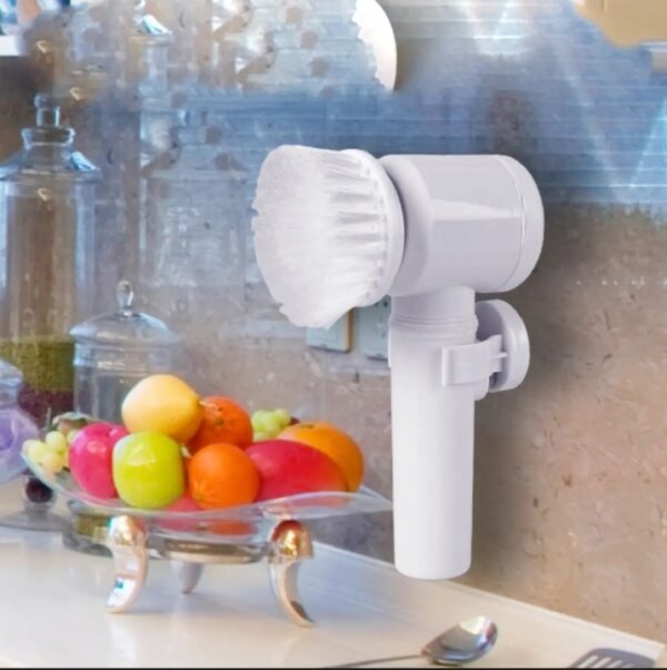 Rechargeable Magic Brush Car Waxing Handheld Scrubber 360 Degree Rotate with 3 Replaceable Multipurpose Brush Heads