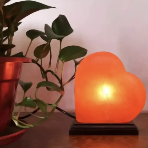 Himalayan Glow Salt Lamp, Himalayan Pink Salt Night Light Lamp Heart Shape - 3-5 Lbs